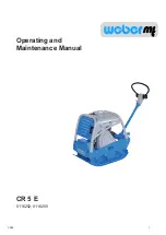 Weber mt CR 5 E Operating And Maintenance Manual preview