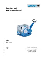 Weber mt CR 8 Operating And Maintenance Manual preview