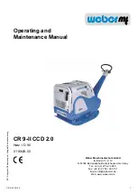 Preview for 1 page of Weber mt CR 9-II Operating And Maintenance Manual