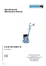 Preview for 1 page of Weber mt PG 110 Operating And Maintenance Manual