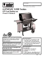 Предварительный просмотр 1 страницы Weber Genesis 1 LP Owner'S Manual