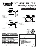 Предварительный просмотр 1 страницы Weber Platinum 2200 Operating Manual