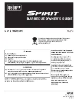 Предварительный просмотр 1 страницы Weber Spirit PREMIUM E-310 Owner'S Manual