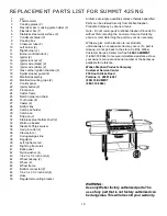 Предварительный просмотр 19 страницы Weber Summit 4 BURNER Operating Manual