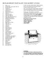 Предварительный просмотр 23 страницы Weber Summit 4 BURNER Operating Manual