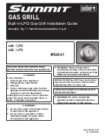 Предварительный просмотр 1 страницы Weber Summit 460-LPG Installation Manual