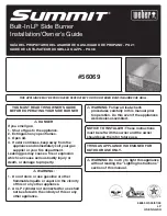 Preview for 1 page of Weber Summit 56069 Installation  & Owners Manual