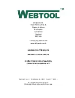 Webtool RCV155 Instructions For Installation, Operation Care And Maintenance preview