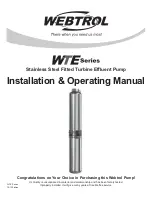 webtrol WTE Series Installation & Operating Manual предпросмотр