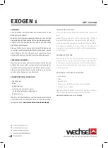 Preview for 2 page of Wechsel EXOGEN 1 Manual