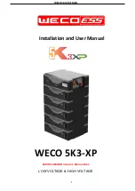 Предварительный просмотр 1 страницы Weco 5K3-XP Installation And User Manual