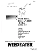 Preview for 1 page of Weed Eater 137338 Owner'S Manual