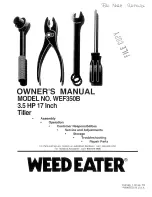 Preview for 1 page of Weed Eater 152166 Owner'S Manual