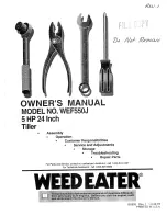 Weed Eater 162893 Owner'S Manual preview