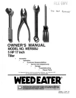 Weed Eater 162905 Owner'S Manual preview
