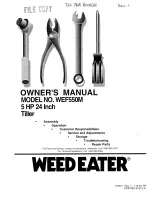 Weed Eater 173627 Owner'S Manual preview