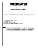 Предварительный просмотр 30 страницы Weed Eater 403284 Operator'S Manual