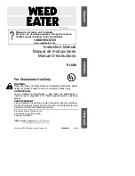 Weed Eater 530086923 Instruction Manual preview