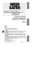 Weed Eater 530088774 Operator'S Manual preview