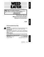 Weed Eater 545137261 Instruction Manual preview