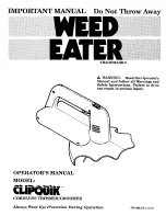 Weed Eater clipquik Operator'S Manual предпросмотр