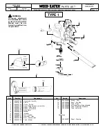 Предварительный просмотр 1 страницы Weed Eater EBV 210 Parts List