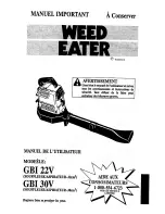 Preview for 29 page of Weed Eater GBI 22V Operator'S Manual