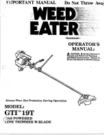 Weed Eater GTI 19T Operator'S Manual предпросмотр