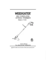 Weed Eater LT 20V Owner'S Manual preview