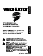 Предварительный просмотр 1 страницы Weed Eater TWISTER MODELS Operator'S Manual