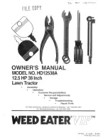 Предварительный просмотр 1 страницы Weed Eater VIP 157394 Owner'S Manual