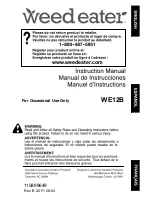 Weed Eater WE12B Instruction Manual preview