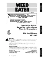 Preview for 1 page of Weed Eater WE20VB Instruction Manual