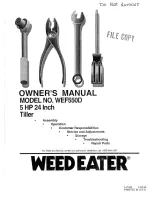 Weed Eater WEF550D Owner'S Manual preview