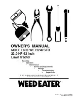 Предварительный просмотр 1 страницы Weed Eater WET2242STD Owner'S Manual