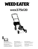 Weed Eater wex375d20 Instruction Manual preview