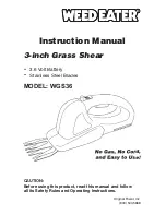 Preview for 1 page of Weed Eater WGS36 Instruction Manual