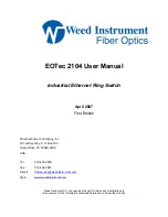 Предварительный просмотр 1 страницы weed instrument EOTec 2104 User Manual