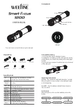 Preview for 1 page of Weefine Smart Focus 1200 User Manual