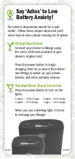 Preview for 2 page of Weego BP52T Quick Start Manual