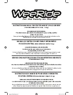 WeeRide CENTER MOUNT CHILD CARRIER Instruction Manual preview