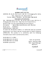 Предварительный просмотр 58 страницы weewell WMA450 User Manual