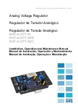 Предварительный просмотр 1 страницы WEG AVR-A-OPT-03 Installation, Operation And Maintenance Manual