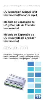 Preview for 1 page of WEG CFW100-IODR Installation, Configuration And Operations Manual