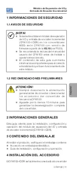 Preview for 11 page of WEG CFW100-IODR Installation, Configuration And Operations Manual