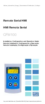 WEG CFW100 series Installation, Configuration And Operations Manual preview