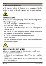 Preview for 96 page of Wega ALE Use And Maintenance Manual, Instructions For The User