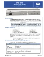 Wegener SMD 515 Installation & Quick Start Manual preview