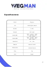 Предварительный просмотр 27 страницы WEGMAN C-A36 Product Manual