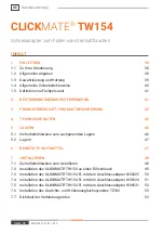 Предварительный просмотр 36 страницы Weh CLICKMATE TW154 Operating Instructions Manual